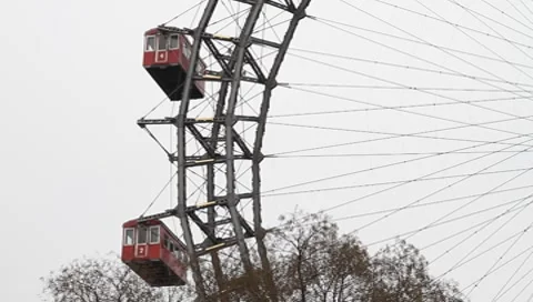 Riesenrad in Vienna, Austria Vídeos de archivo 8658205