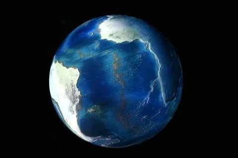 Riesiges Model des Planeten Erde in der Ausstellung ãDas zerbrechliche Par.. Stock Photos