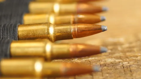 Rifle Ammunition Stock Footage 46160235