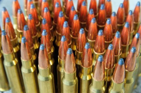 Rifle ammunition Stock Photos
