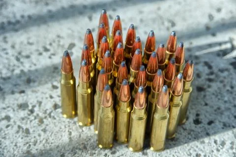 Rifle ammunition Stock Photos