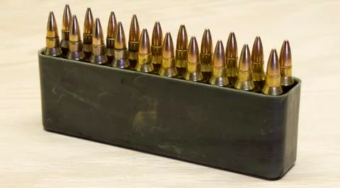 Rifle ammunition Stock Photos