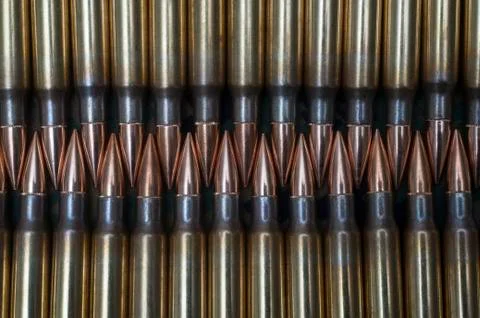 Rifle ammunition  teeth Stock Photos