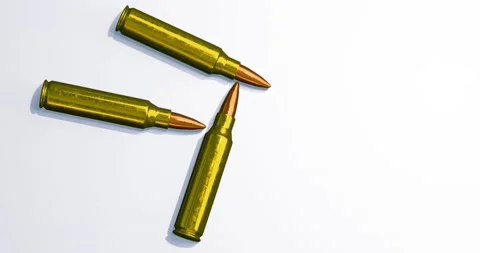 Rifle bullet 3d render Stock Footage 197524651