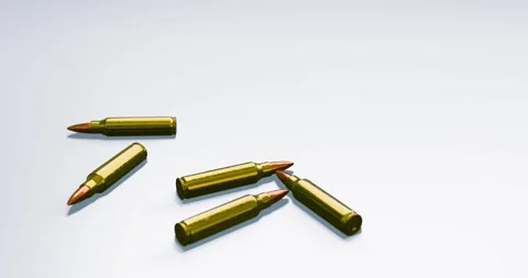 Rifle bullet 3d render Stock Footage 197524652