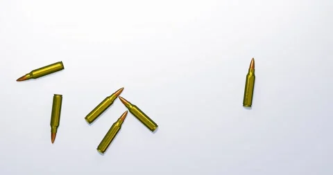 Rifle bullet 3d render Stock Footage 197524653