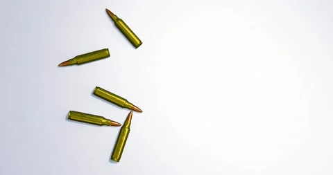 Rifle bullet 3d render Stock Footage 197524675