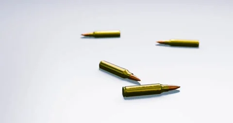 Rifle bullet 3d render Stock Footage 197524690