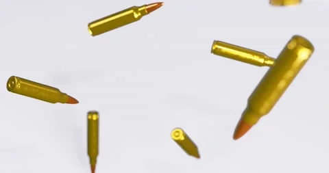 Rifle bullet 3d render Video stock 201317316
