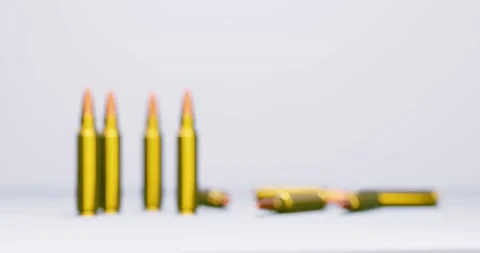 Rifle bullet 3d render Video stock 201317317