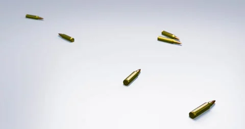 Rifle bullet 3d render Video stock 201350086