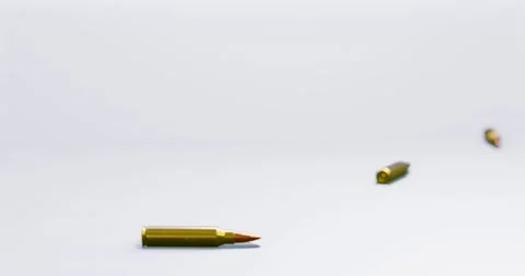 Rifle bullet 3d render Video stock 201350091