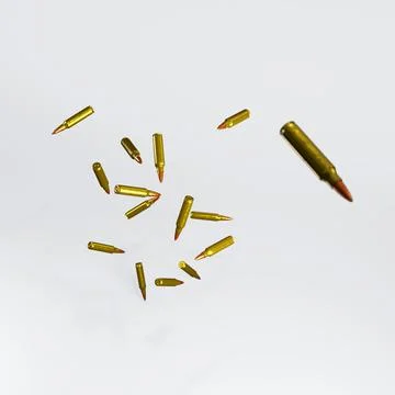 Rifle bullet 3d render Stock Illustration