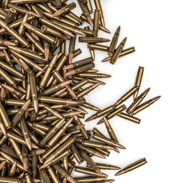 Rifle bullets spill Stock-Illustration
