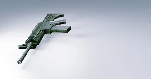 Rifle gun dropping for control or violence Video stock 201509189