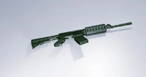 Rifle gun dropping for control or violence Video stock 201509304