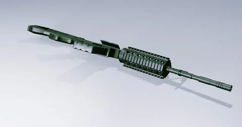 Rifle gun dropping for control or violence Video stock 201509323