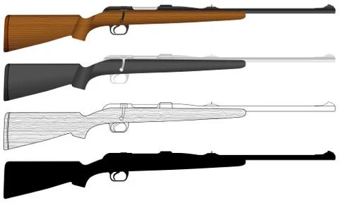 Rifle Stock Illustration