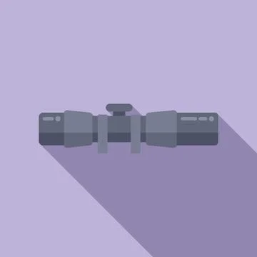 Rifle scope icon flat vector. Gun sight Stock Illustration