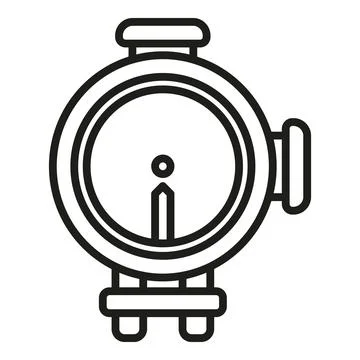 Rifle scope icon outline vector. Gun sight Stock Illustration