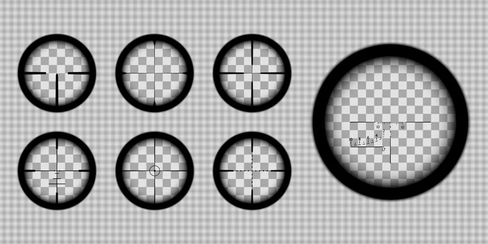 Rifle scope reticles Stock Illustration