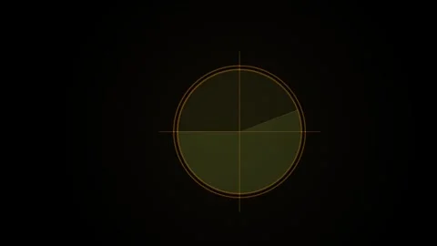 Rifle scope sight with crosshairs on black background. Stock Footage 335540302