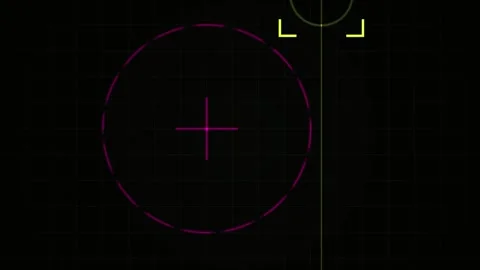 Rifle scope sight with crosshairs. Stock Footage 334893388