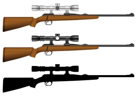 Rifle with sight Stock Illustration