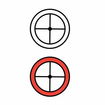 Rifle target icon Stock Illustration