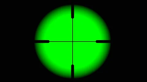 The rifle tracking optical sight is isolated on a green background. Stock Footage 133581562