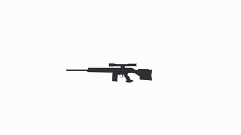 Rifle weapon isolated on white background Stock-Footage 304249029