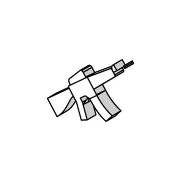 Rifle weapon isometric icon vector illustration 스톡 일러스트