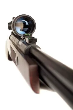 Rifle on a white background Stock Photos
