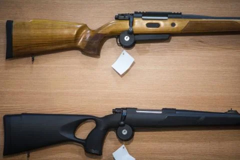 Rifles on a wall Stock Photos