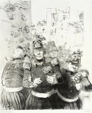Rifolard est plus charm que jamais.... Honor Daumier (France, Marseilles, 1.. Stock Illustration