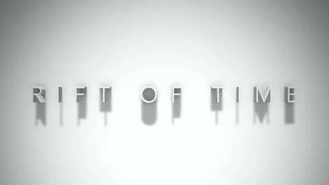 Rift of time 3D title animation with shadows on a white background Video stock 297905881