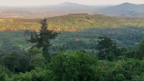 Rift Valley seen from Rift Valley Point in rural Kenya Stock Footage 171557579