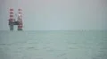 Rig drilling platform (copy space) HD Footage