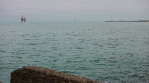 Rig drilling platform Stock Footage 10587988