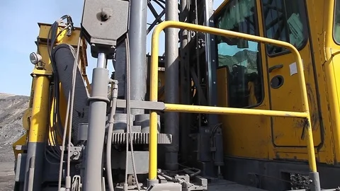 Rig operation in the copper open pit Stock Footage 83410335