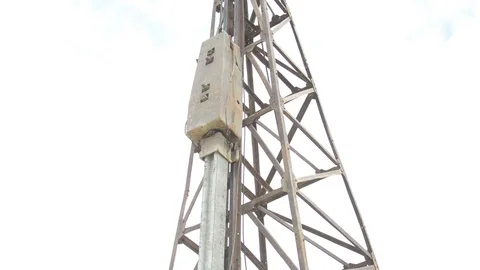 Rig piling in the construction site Stock Footage 90244465