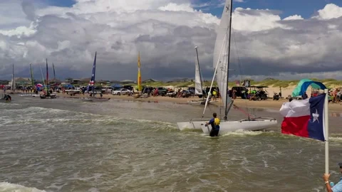 Rig Run Sailboat Race Stock Footage 204829159