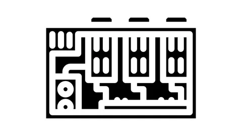 Rig setup cryptocurrency mining glyph icon animation 動画素材 326737474