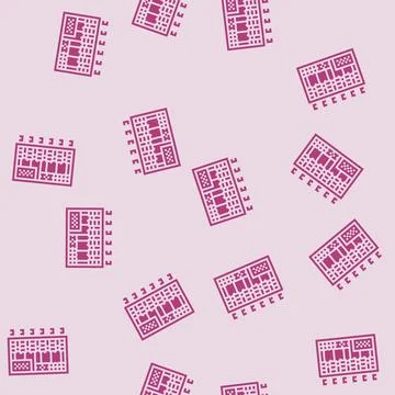 Rig setup cryptocurrency mining glyph seamless pattern Stock Illustration