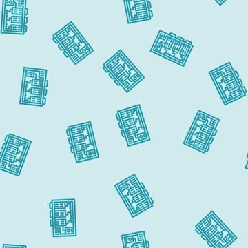 Rig setup cryptocurrency mining line vector seamless pattern 스톡 일러스트