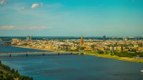 Riga is capital and largest city of Latvia Stock Footage 66791805