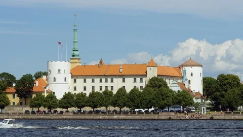 Riga Castle Stock Footage 87762831