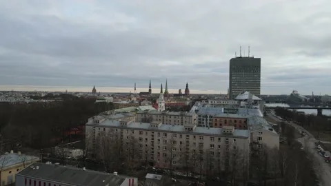 Riga castle panorama Stock Footage 159281703
