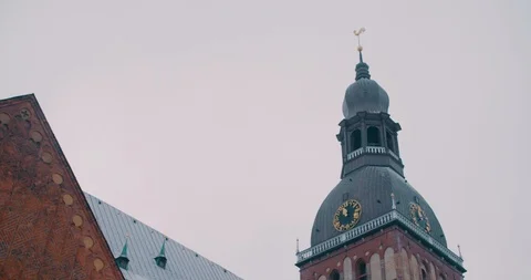 Riga Cathedral - Riga, Latvia (4K) [Pan Left to Right] Stock Footage 102263918