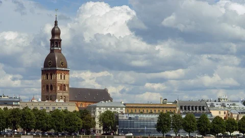 Riga Cathedral in Summer Stock Footage 87763638